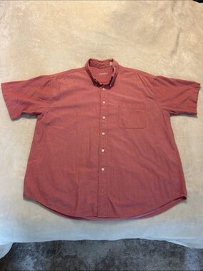 St. John's Bay Short-Sleeve Button-Down Shirt in Rose